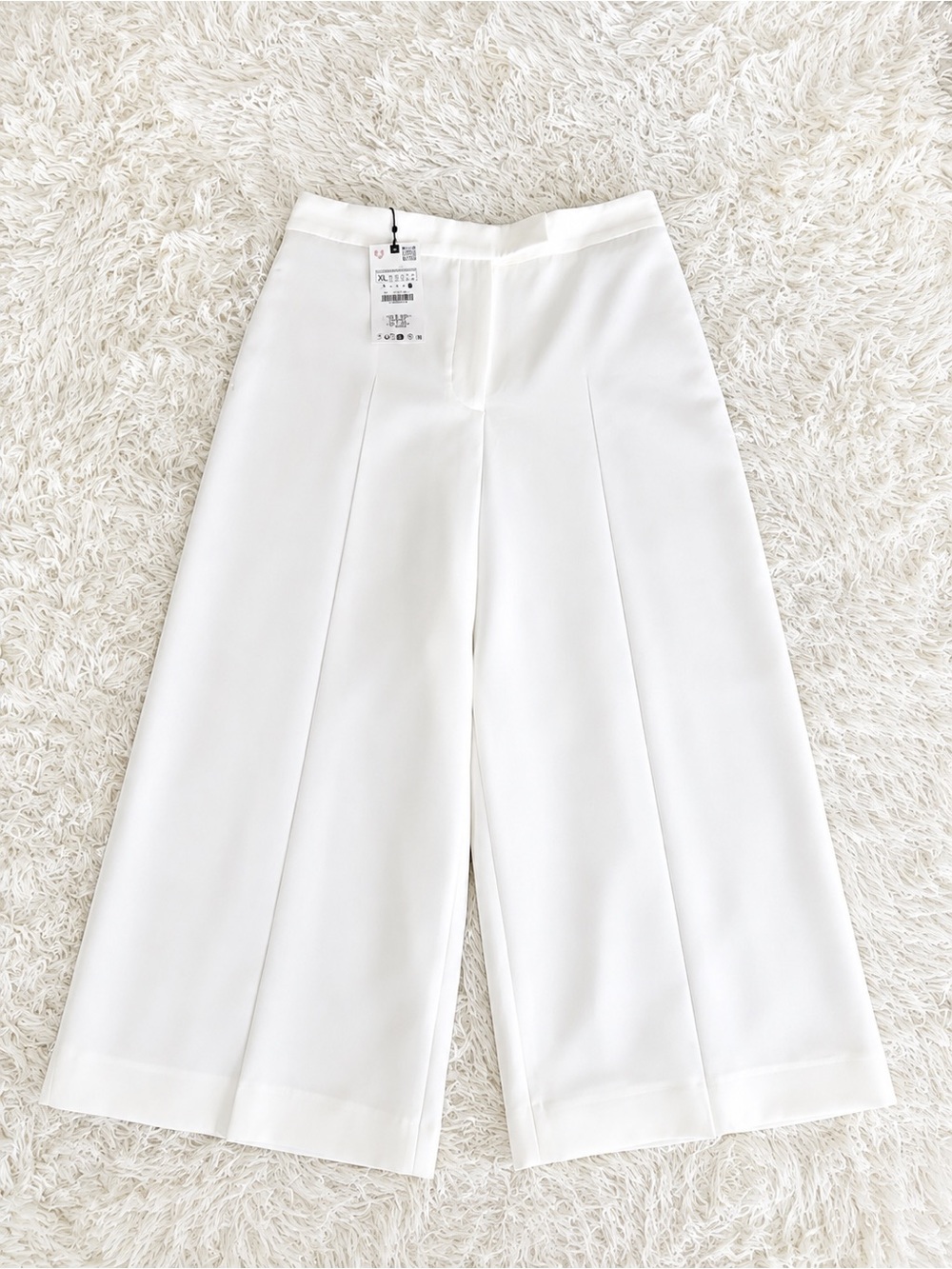 ZARA White Wide Leg Culotte Pants XL NWT